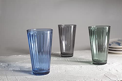 Rakle Highball Glasses Set Of 6 – 14.8Oz Tall Drinking Glasses – Premium Glassware Set For Mixed Drinks, Cocktails, Water, Juice, Smoothie – No-Lead Dishwasher Safe Colored Glasses #TOP4