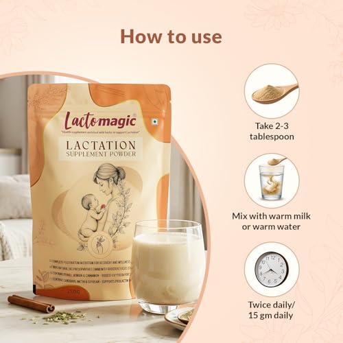 Image of Lactation Supplement Powder for Breastfeeding Mothers | 500g | Helps Increase Milk Supply, Postpartum Recovery, Energy & Immunity | 15 Herbs Ayurvedic Formula with Shatavari and Fenugreek | No Preservatives | Pack of 1