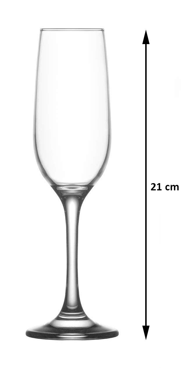 Cloudsell Non Lead Viola Champagne Flute, Clear Red Wine Glass Set of 6 (200 ml) 2