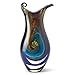 Gifts & Decor Galaxy Art Color Swirl Glass Vase Home Accent Decor