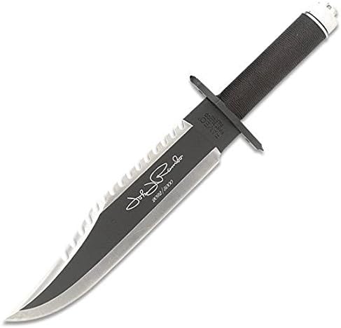 Officially Licensed Rambo First Blood Part ll Signature Edition Knife Leather Belt Sheath with Tie Down 15" Overall Length. Each Individually Numbered. NEW!