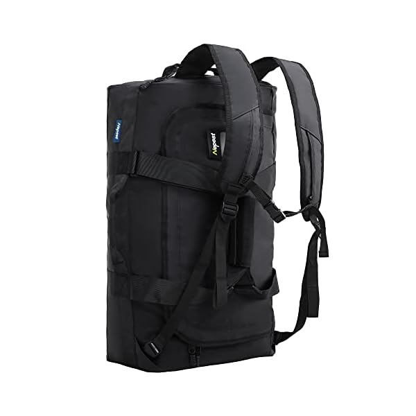60L-Large-Duffle-Bag-for-Men-Travel-Gym-Duffel-Backpack-Bags-with-Detachable-Back-Pack-Straps-for-Traveling-Sports-Heavy-Duty-and-Water-Resistant-Black Nepest 60L Large Duffle Bag for Men Travel Gym Duffel Backpack Bags with Detachable Back Pack Straps for Traveling Sports, Heavy Duty and Water Resistant (Black)