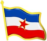 Yugoslavia Flag Lapel Pin - Enamel Metal National Badge | World Travel Souvenir Gifts for Men & Women | Country Flag Patriotic Brooch Bulk Pack of Pins for Hat, Tie, Clothes, Backpack (1pc)