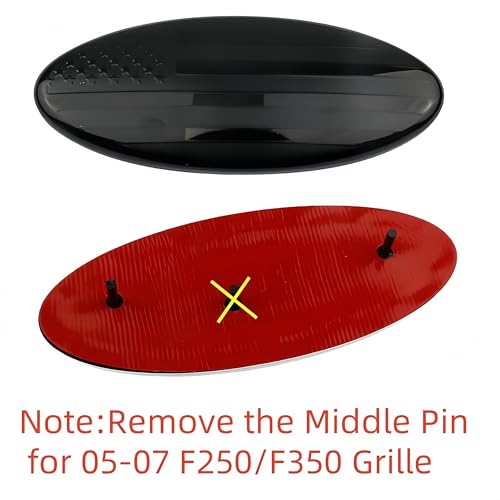 Image of 1 Pack Compatible for 2004-2014 F150 Front Grille Rear Tailgate Emblem, 9 inch Black Oval American Flag Emblem Fits 11-14 Edge, 11-16 Explorer, 06-11 Ranger, 07-14 Expedition