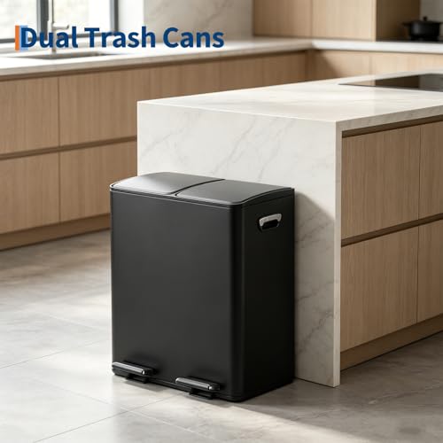 Caneca de Basura Doble 40 L Acero Inoxidable miniatura 7