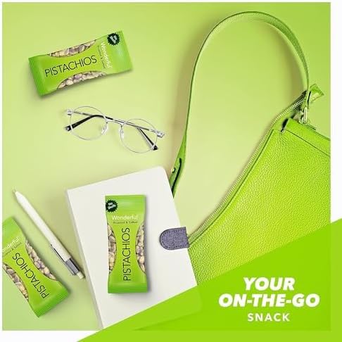 Wonderful Pistachios No Shells, Roasted & Salted Nuts, 0.75 Ounce Bag (Pack of 9), Protein Snacks, Gluten Free, On-the-Go, Individually Wrapped Healthy Snacks