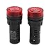 Aexit AD16-22SM Red Security & Surveillance Flash Buzzer Beep Indicator LED Indicator Horns & Sirens Light 2pcs