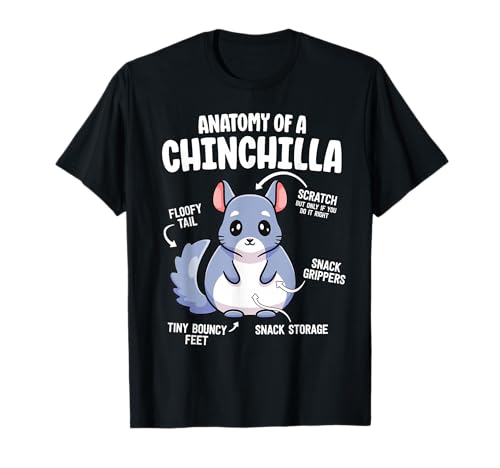 Anatomy Of A Chinchilla Shirts For Women Lover Mom T-Shirt