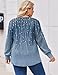 IN'VOLAND Plus Size Tops for Women Long Sleeve Boho Shirts 3X Crew Neck Floral Flowy Babydoll Top Loose Casual Tunic Blouse
