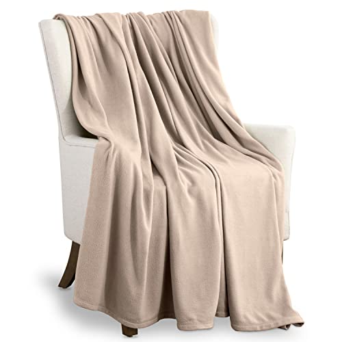 Martex Fleece Blanket Queen Size - Fleece Bed Blanket - All Season Warm Lightweight Super Soft Anti Static Throw Blanket - Beige Blanket - Hotel Quality- Blanket For Couch (90X90 Inches, Beige) #TOP1