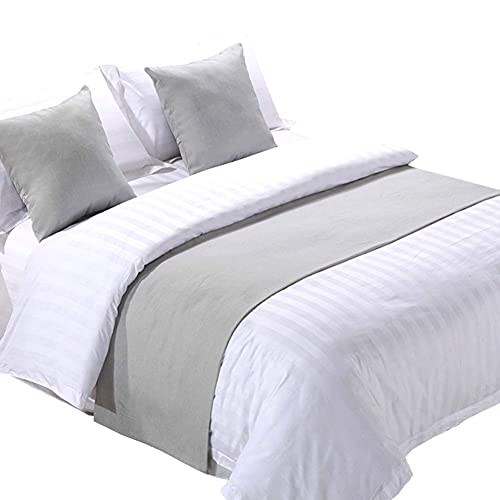 QFWMCW Hotel Bed Runner Home Bedding Scarf Protection Modern Solid Color Bed Spread Bed Decor Scarf for Queen King Size