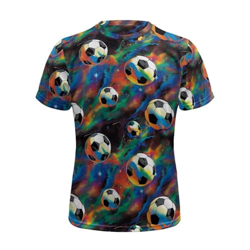RUMAOZIA Camiseta de fútbol para hombre, camiseta gráfica en 3D, regalo de fútbol para hombres y jóvenes, camiseta fresca de poliéster, camiseta de verano, camiseta deportiva de secado rápido