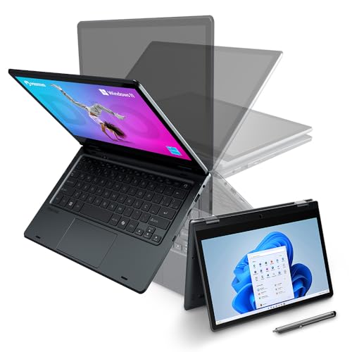 Notebook 2 em 1 Positivo Duo Intel Celeron N4500 4GB RAM 128GB de Armazenamento Tela 11' HD IPS touch com caneta capacitiva, Windows 11 Home – Cinza – C4128E