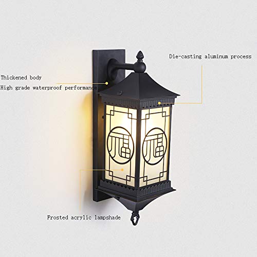 Applique murale extérieure personnalité chinoise créative pour balcon et salon
