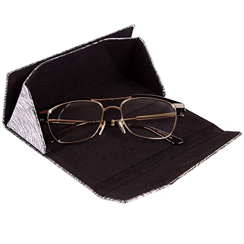 Image of ADBGV 3Pcs Unisex Hard Shell Eyeglasses Cases, Protective Case For Glasses,Sunglasses Case with Cleaning Cloth