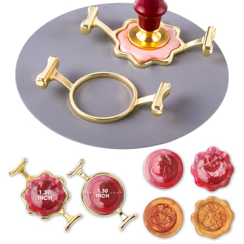 Kit de sceau de cire 3,3 cm Yelsky avec 2 moules en métal pour enveloppe