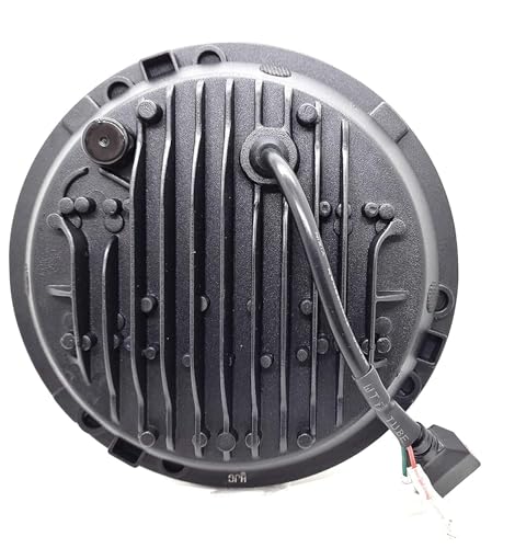 Image of VM 110W Round LED Operating, Minus Headlight Bullet Headlight Compatible with Royal Enfield,Classic 350, Hunter350,Himalyan Gypsy & Bullet
