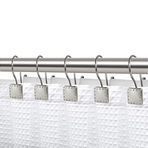 Shower Hooks - Double Shower Curtain Rings for Bathroom -