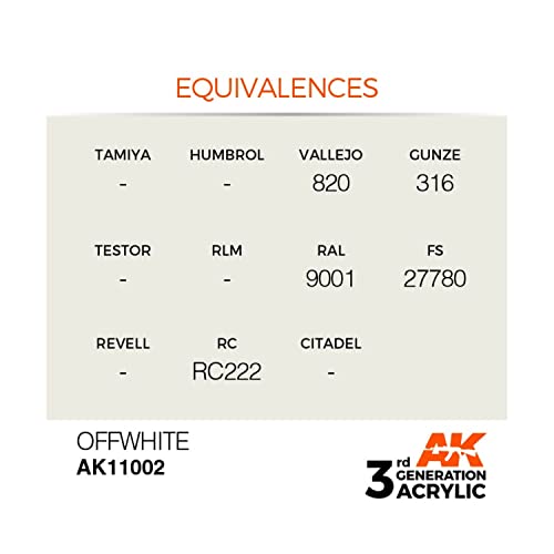 AK Interactive 3rd Gen Acrylic Offwhite 17 ml - Image 2