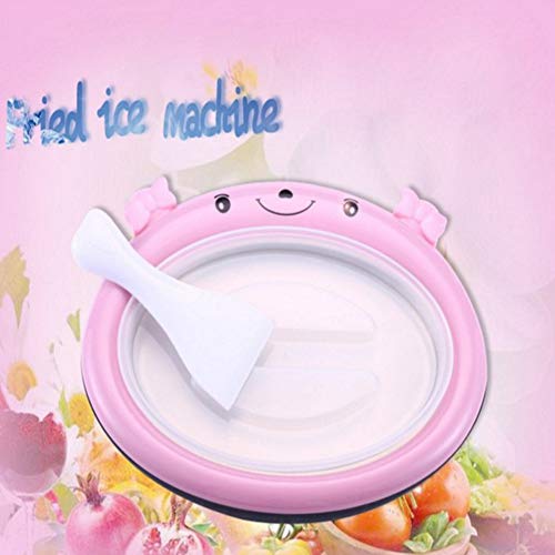 FSDELIVRolled Eismaschine mit 2 Spateln Mini Gebraten Joghurt Maschine EIS Cream Popsicle Form Kegel Werkzeuge… – Bild 5