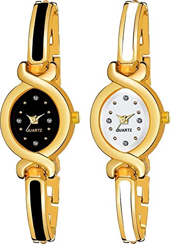 RPS FASHION WITH DEVICE OF R Stylish Golden Black & White Bracelet Watch for Women Analog Watch - for Girls (B09GPQDQLJ) Amazon Price History, Amazon Price Tracker