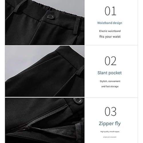 Dualego Super Stretch Ice Silk Comfort Everyday Pants, Easemotions Mens Pants Casual Quick-Drying3