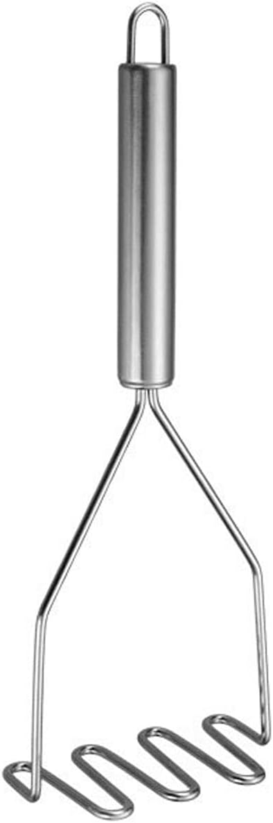 Masher Stainless Steel Potato Masher Fruit Vegetable Pressure Mud Machine KitchenFood Crusher Complementary Gadget Mashers(Wavy)