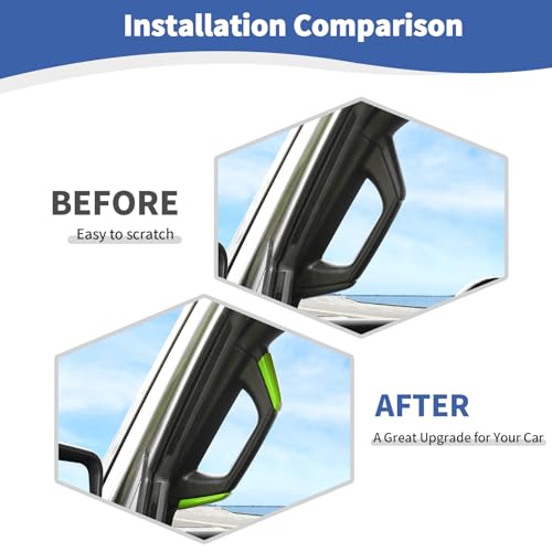 RT-TCZ for Jeep JL A Pillar Grab Handles Cover Trim Green for Jeep Wrangler JL JLU Gladiator JT 2018-2023 Green Interior Accessories 4pcs