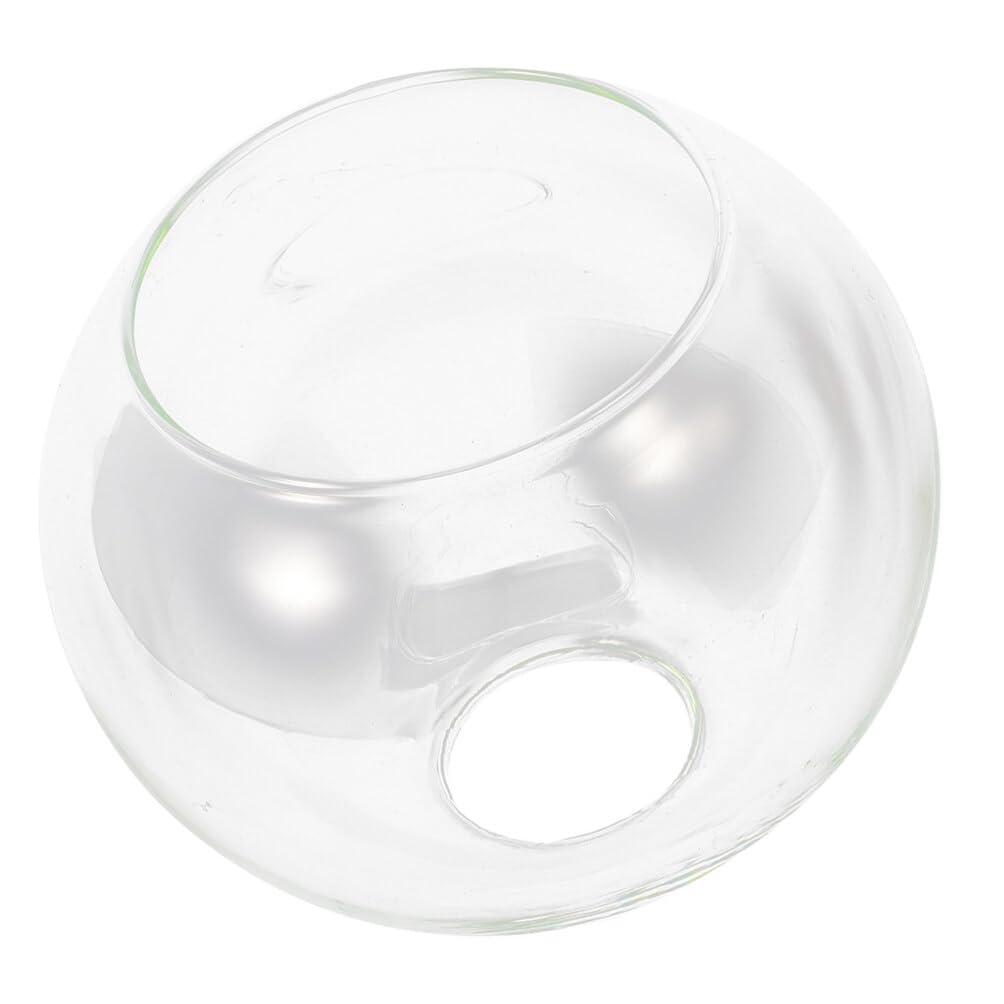 Homoyoyo Abat-Jour Rond En Verre Transparent Double Trou 7 Pouces Pour Suspension E27 Luminaire Moderne Décoration Salon Chambre