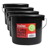 ProDec 1 Liter Farbkessel, 100% recycelter Kunststoff zum Umfüllen von Farbe, Lack, Holzbehandlungen, größere Dosen und zum Mischen von Tapetenkleister, ideal für Arbeiten auf Leitern und Plattformen