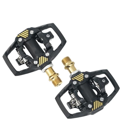 �݊���������܂�RACEWORK M8020 MTB �Z���t���b�N�y�_���A�}�E���e���o�C�N�p�N���[�g�t�� SPD �V�X�e���y�_��(M112D Gold)