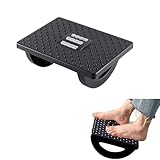 HAPPY SUGAR フットレスト デスク下 足置き デスクワーク むくみ対策 足ツボ ローラー 180°スイング 滑り止め付き オフィス 便利グッズ