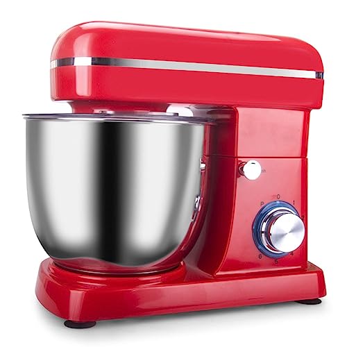 Stand Mixer for Baking with 5L Stainless Steel Bowl Food Mixer Dough Blender with 6 Speeds and Pulse Function Includes Beater,Dough Hook Whisk for Cakes,Batters,Bread,Desserts 1500W