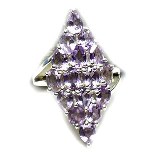 Bague améthyste pierre de naissance en argent - Cadeau idéal d'anniversaire femme