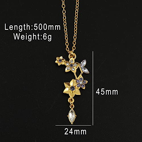 Novelty Keqing Necklaces Cosplay - Anime Crystal Pendant Charm Necklace Jewelry Accessories Gifts For Women Girls Fans #TOP4