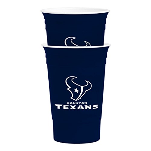 NFL Houston Texans Party Cup Tailgate Set, 16-ounce, Blue