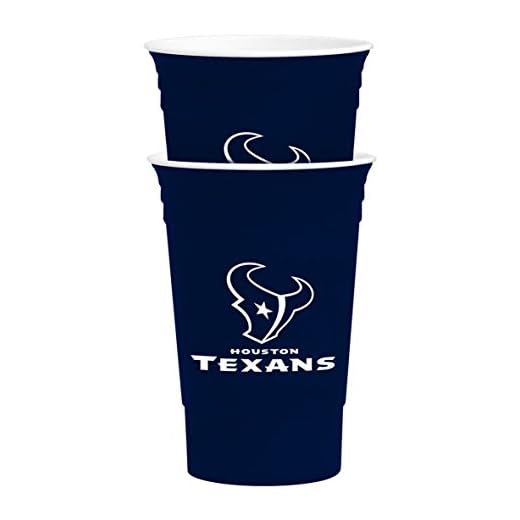 NFL Houston Texans Party Cup Tailgate Set, 16-ounce, Blue