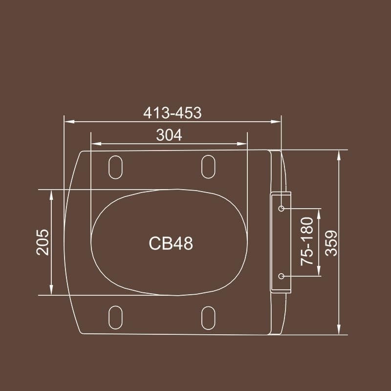 Thickened Toilet Parts Slow Down Seats PP Square Bidet