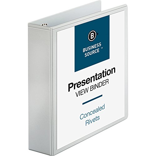 Business Source 2" Round Ring Standard View Binders #TOP4