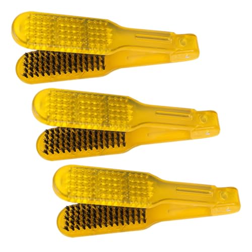 Cepillo alisador de pelo estático doble cara 3pcs miniatura 1