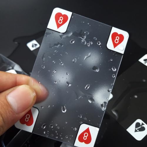 Abaodam 3stücke PVC Transparent wasserdichte Pokerkarten Kreative Spielkarten Kunststoff Für Spiele Mit Freunden Und Familie Für Sammler Langlebig Und Kratzfest – Bild 7