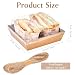 ZORRITA 100 Pack 5 Inch Paper Charcuterie Boxes with Clear Lids, Square To Go Cake Slice Containers Small Kraft Bakery Boxes for Dessert, Cookies, Sandwich, Strawberries (Brown)