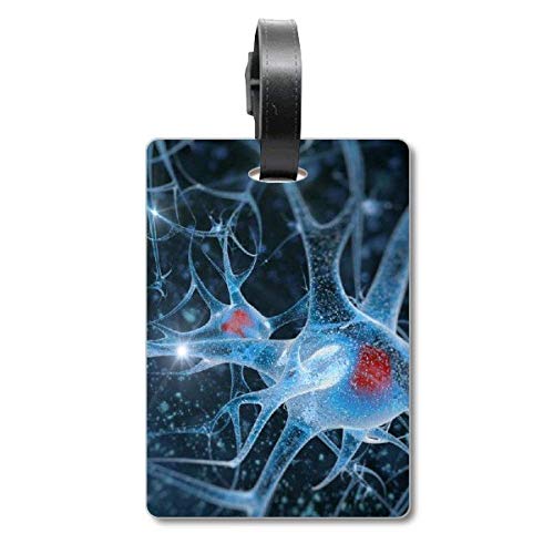 Étiquette valise cellule du cerveau au design original pour identification bagage