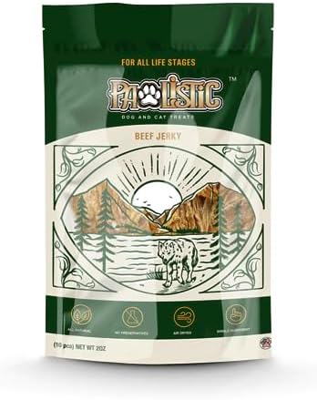 Beef Jerky Dog & Cat Treats - 3oz - Single Ingredient, All-Natura...