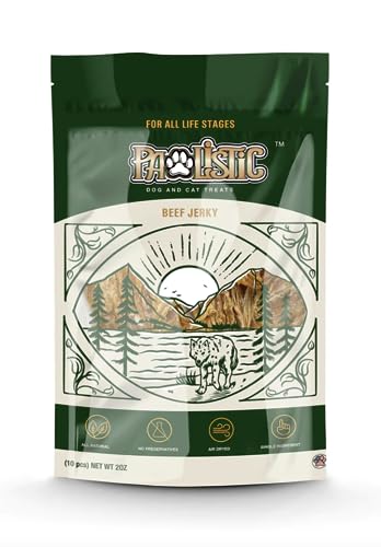 Beef Jerky Dog & Cat Treats - 3oz - Single Ingredient, All-Natura...