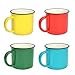 Set di 4 tazze smaltate da caffè, tazze da tè e caffè, riutilizzabili, per casa, ufficio, campeggio, picnic, viaggi