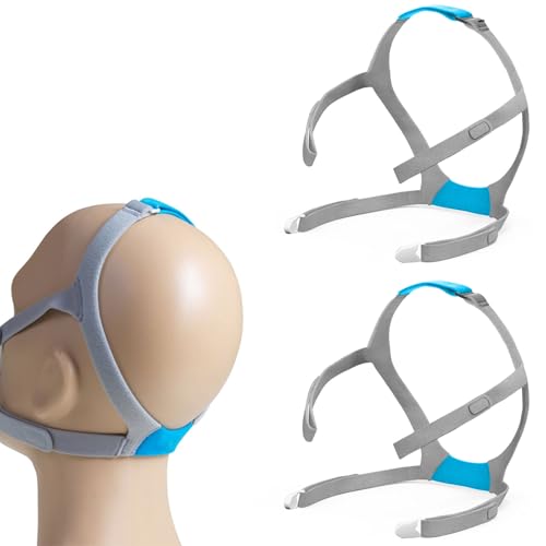 LALASTAR 2�p�b�N F30 CPAP �}�X�N �w�b�h�M�A�X�g���b�v �����p CPAP �w�b�h�M�A Airfit F30�Ή� ���߉\�ȃw�b�h�o���h�A�N���b�v4�t���A�W���T�C�Y