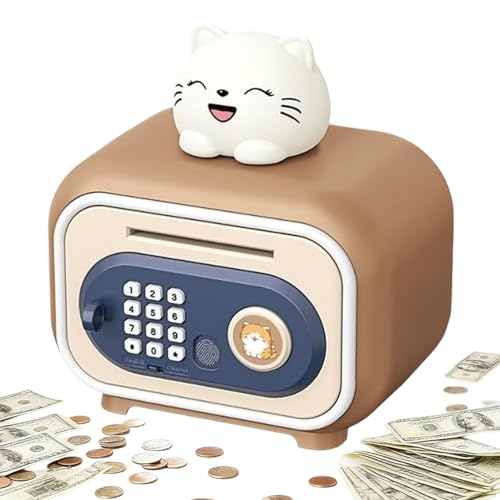 Caja de ahorros electrónicos – Seguridad de desbloqueo por código y huella digital, caja electrónica para regalo de cumpleaños, Navidad, fiesta de niñas y niños