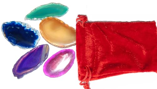 Esoterik-Versand AS-07 Farbige Achatscheiben Set