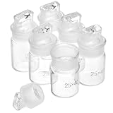 Cutbar 6PCS Low Flat Form Glass Weighing Bottle for Laboratory Use Accurate Measurement Tool with Specific and...